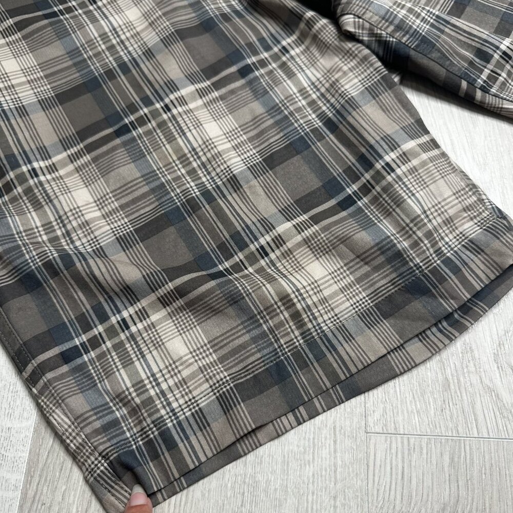 North Face Shorts Mens 40 Green Black Plaid Hiking Outdoor Cargo Performance Zip - Picture 3 of 11